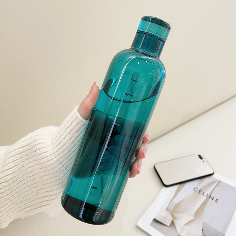 Stornfield | Heat-resistant Glass Water Bottle Time Scales