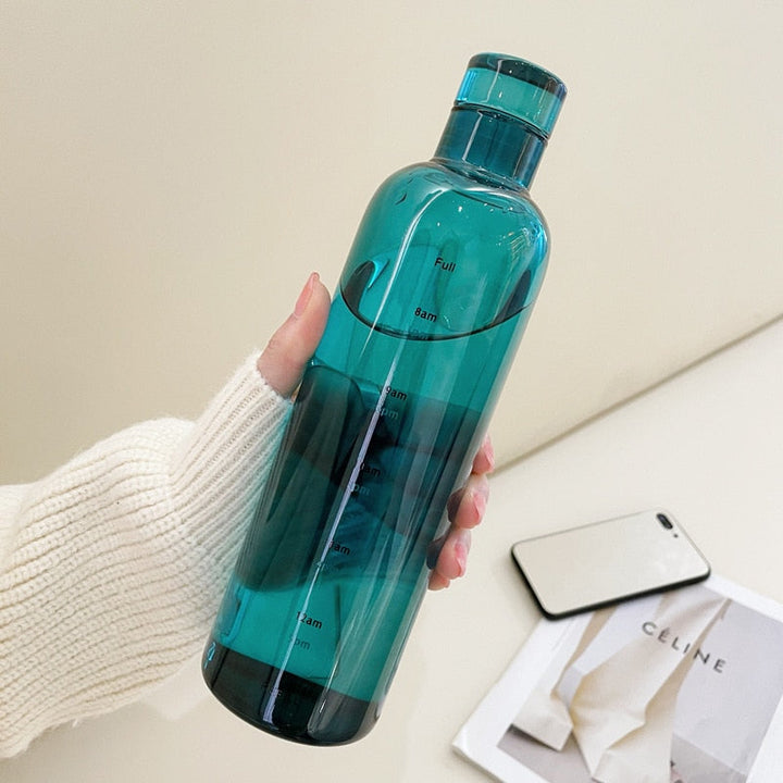 Stornfield | Heat-resistant Glass Water Bottle Time Scales