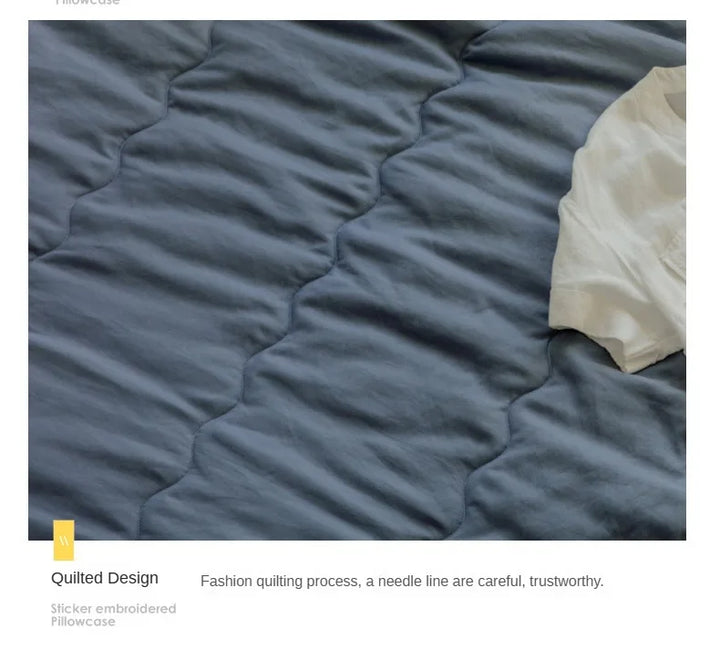2024 Japanese Cotton-Polyester Summer Quilt – Lightweight, Washable, Skin-Friendly Solid Color Quilt | Stornfield