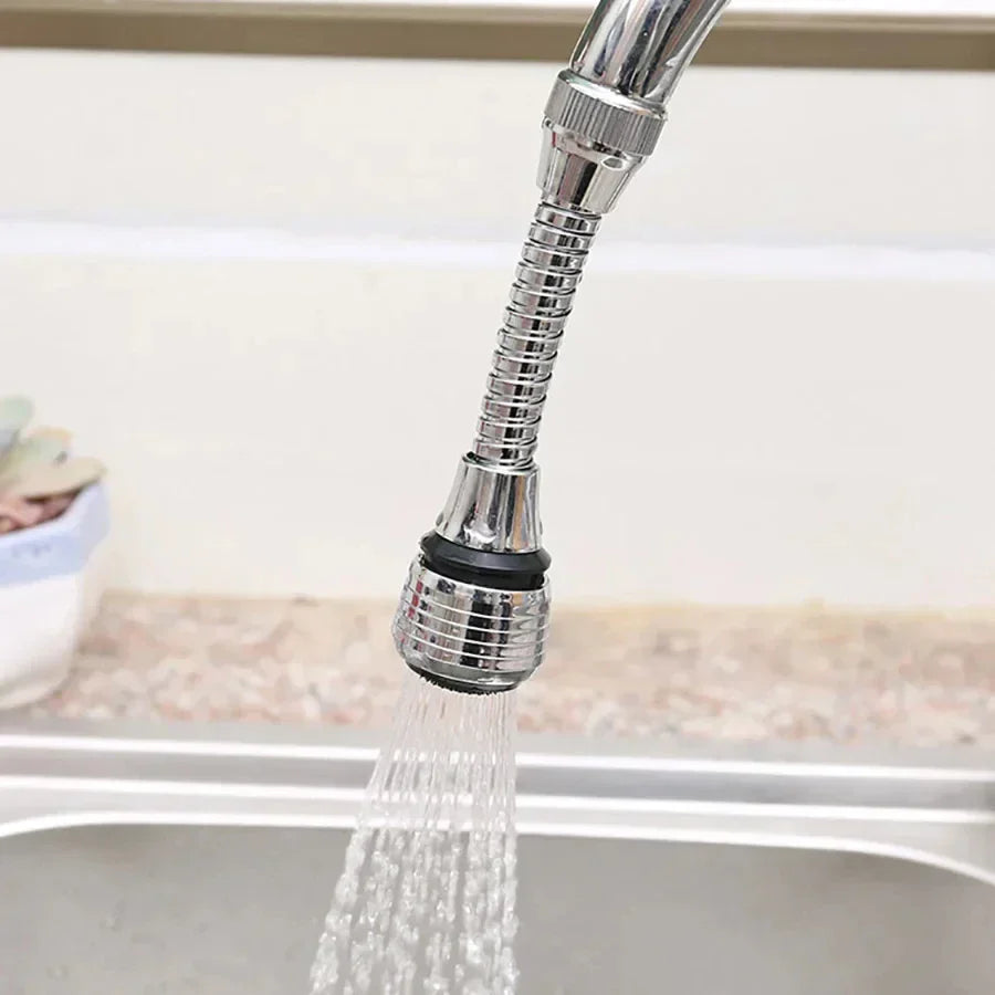 AquaFlex Steel – Stainless Steel Faucet Extension with 360° Rotation & Water Saving Function Stornfield
