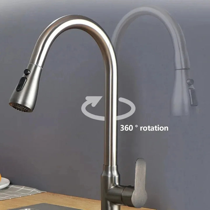 Stornfield | Pull-out Kitchen Faucet – Brushed Nickel