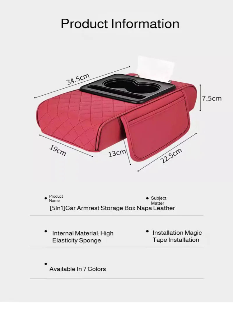 Car Armrest Organizer 5-in-1 | Stornfield