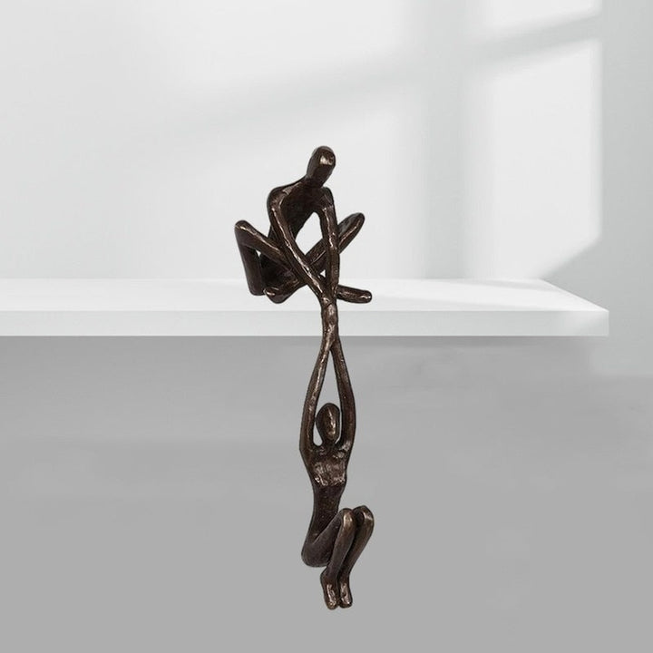 Verbindo Decorative Figure Polystone Black Modern Sculpture 20 cm | Stornfield
