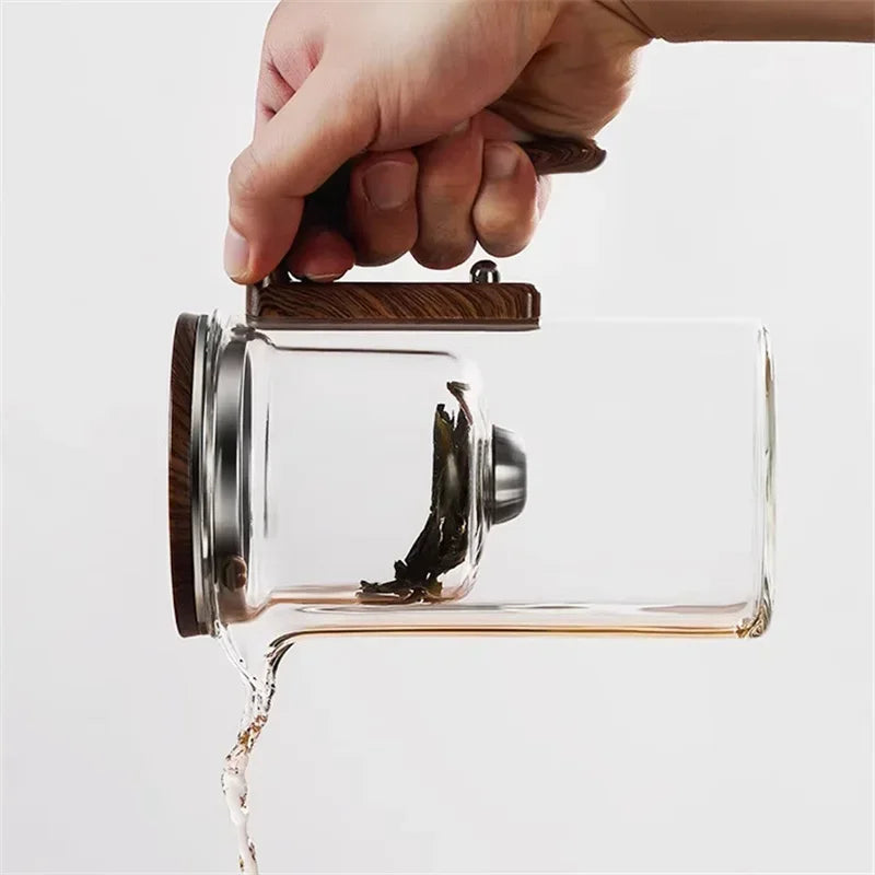 Auréa Glass Teapot – Luxury Infuser with Wooden Handle | Stornfield
