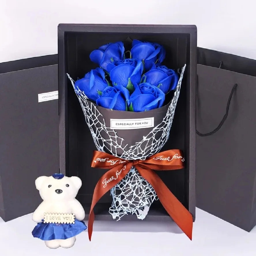 7 Roses Soap Bouquet Stornfield Gift Box