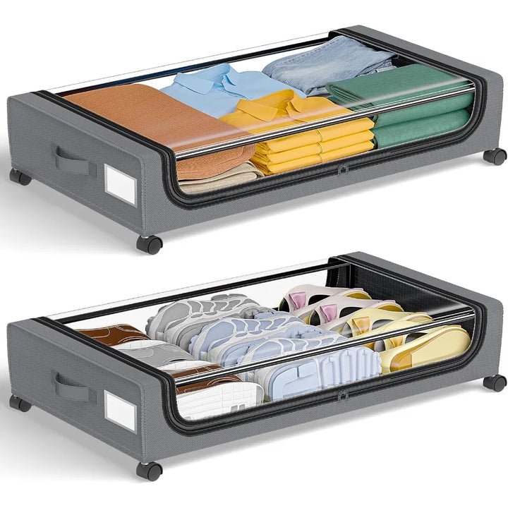 Stornfield | Stackable Under Bed Storage Wheeled Box Organizer