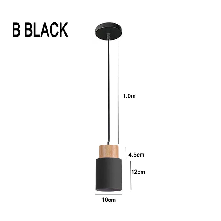 Stornfield | Nordic Metal and Wood LED Pendant Light - Modern Hanging Lamps for Dining Room and Kitchen