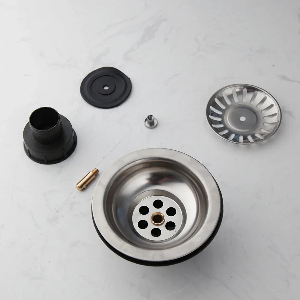 AquaGuard Stainless Steel Sink Strainer with Odor Filter – Pop-Up Stopper & Anti-Blocking Basket Stornfield