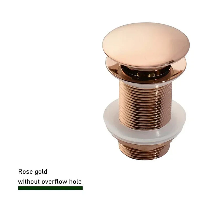 Drain plug with push-down pop-up – brass | 11 colors | With or without overflow Stornfield