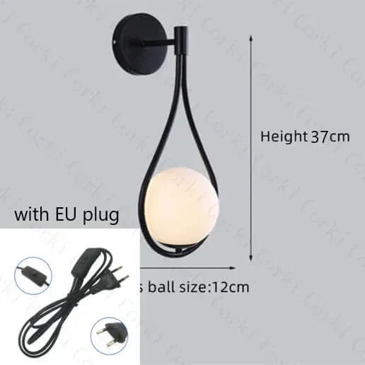Stornfield | Luxury Glass Ball Pendant Wall Sconce