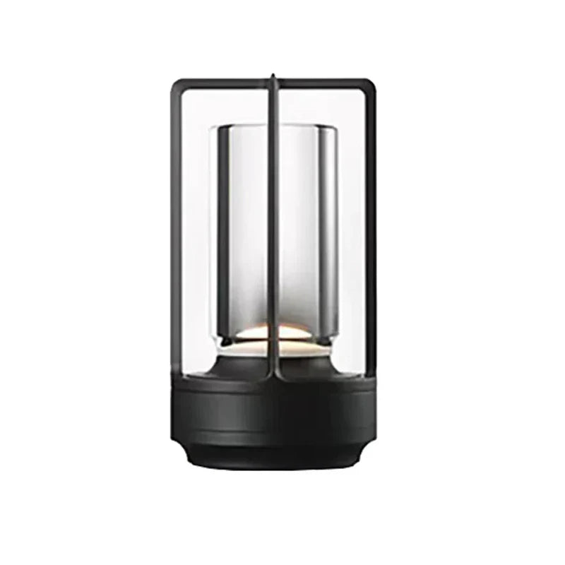 Rechargeable wireless table lamp with crystal glass - Portable LED light for indoor and outdoor areas | Stornfield
