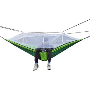 OutdoorRelax Hammock with Mosquito Net and Quick Release – 200 kg Load Capacity | Stornfield