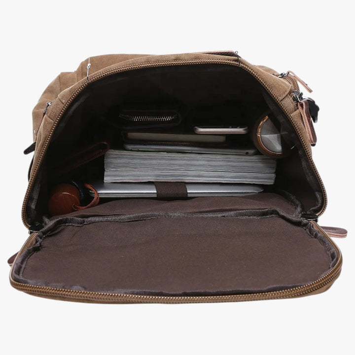 Stornfield | Vintage Canvas Backpack – Stylish & Functional with Laptop Compartment for Everyday & Adventure