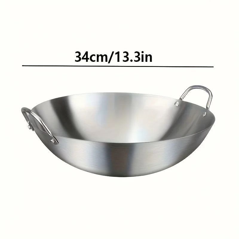 ChefMaster – Large Stainless Steel Wok with Double Handles Stornfield