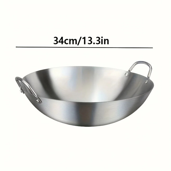 ChefMaster – Large Stainless Steel Wok with Double Handles Stornfield
