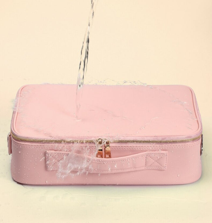 Travel Makeup Case with LED Light & Mirror Portable Stornfield