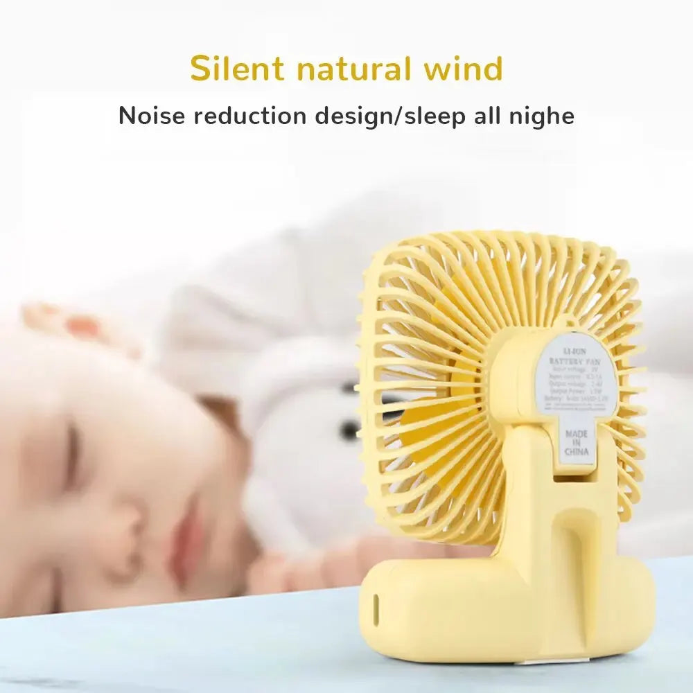 Mini Handheld USB Fan: Portable Three-Speed Cooling for Car, Home, Office, and Outdoor Use - Quiet and Simple Design | Stornfield