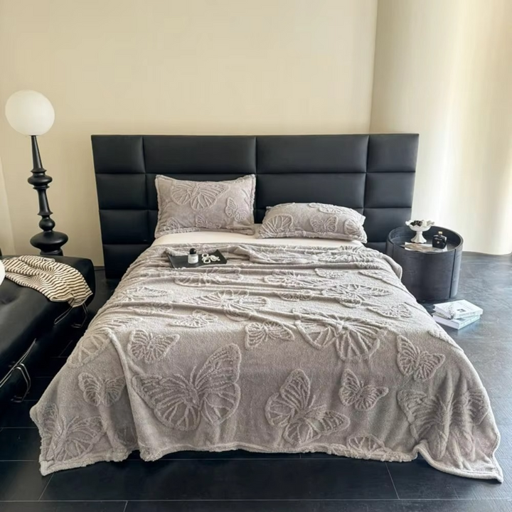 Double Sided Cooling Blanket with Breathable Cold Effect and 3D Butterfly Jacquard Design | Stornfield