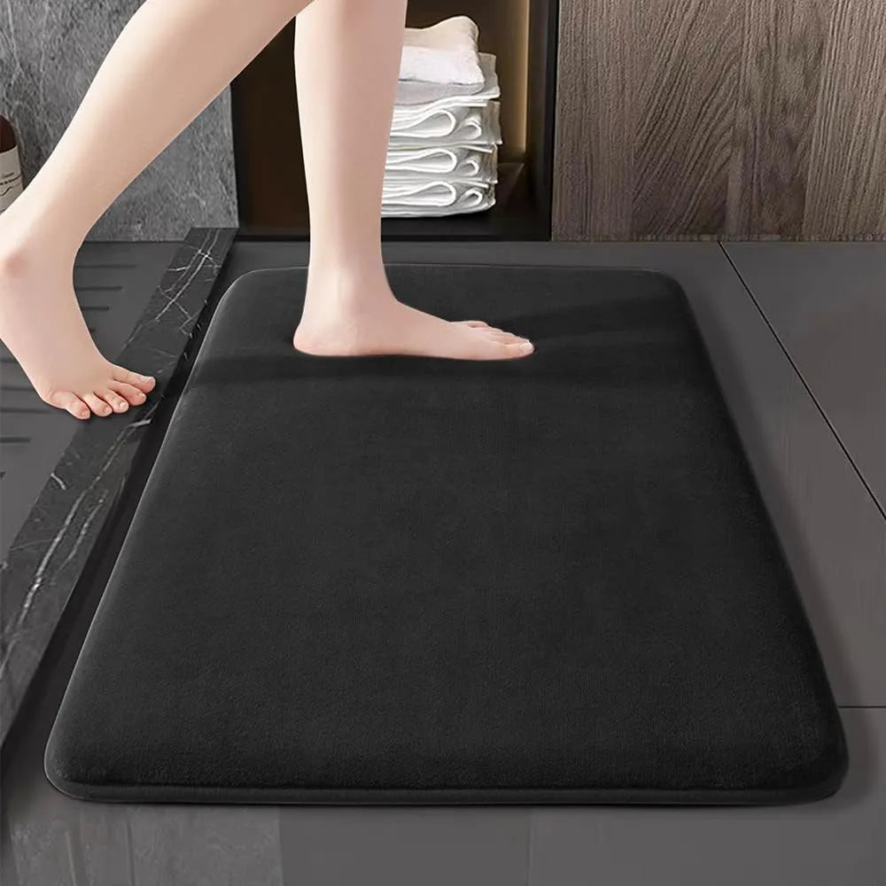 Ultra Absorbent Nordic Bath Mat Shower Room Floor Mat Super Anti-Slip Cushioned Soft Velvet Shower Mat For Washroom | Stornfield