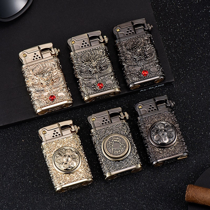 Dragon Wings Brass Kerosene Lighter | Stornfield