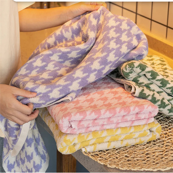 HoundLuxe Vintage Houndstooth Cotton Face Cloth Stornfield