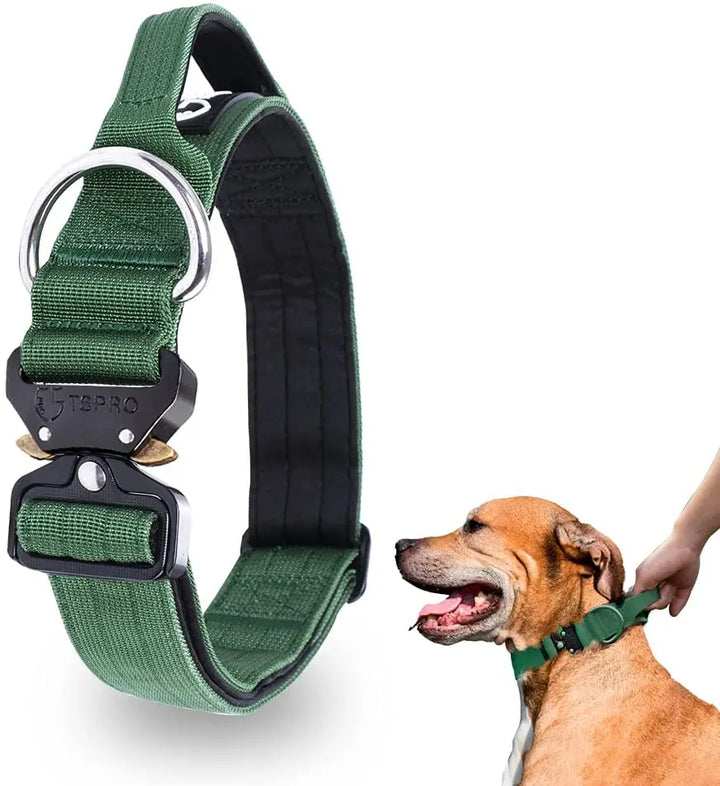 Stornfield Tactical Dog Collar with Metal Buckle & Handle
