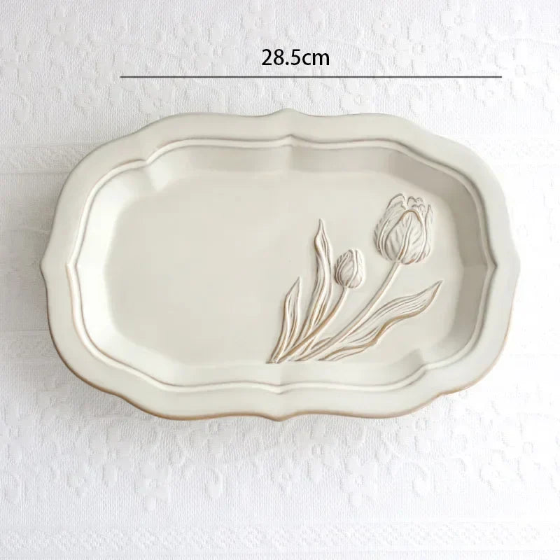 Plaques de fleurs en relief françaises