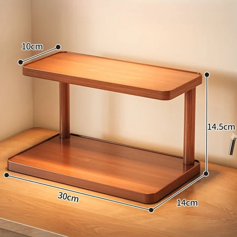BambuCasa 2-tier wooden shelf Stornfield
