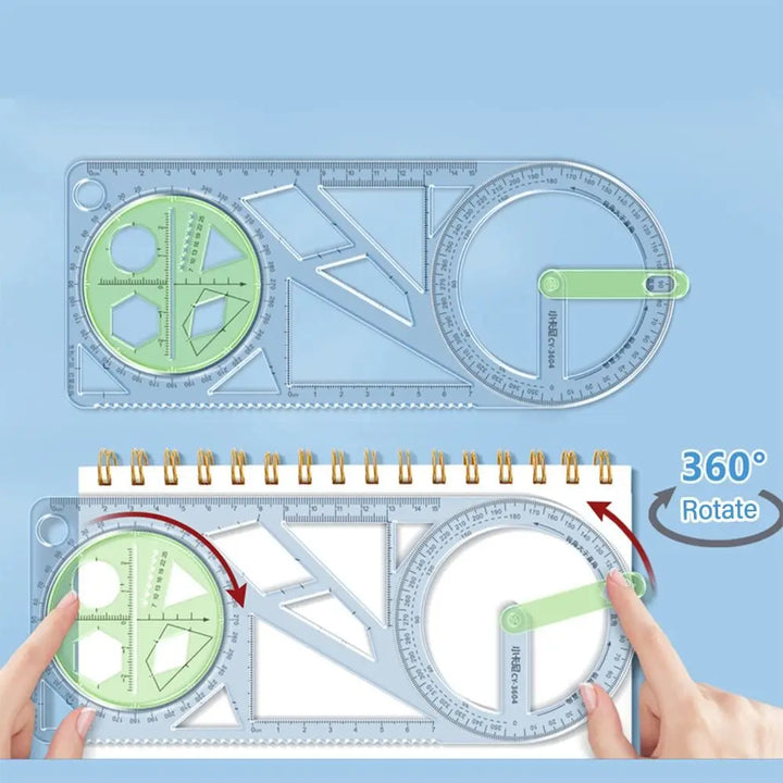 Math Genius Multi-Angle Drawing Precision Ruler | Stornfield