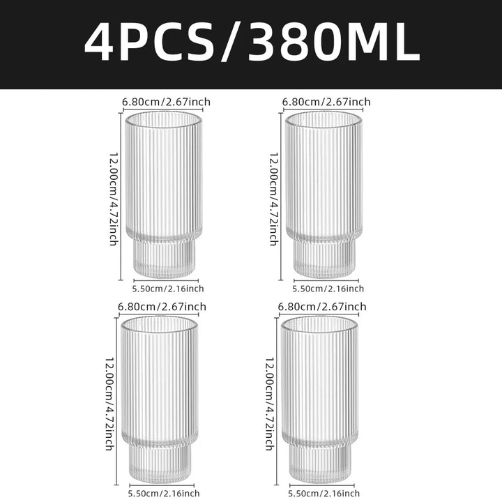 Ribbed Glasses 4-Piece Set Stornfield