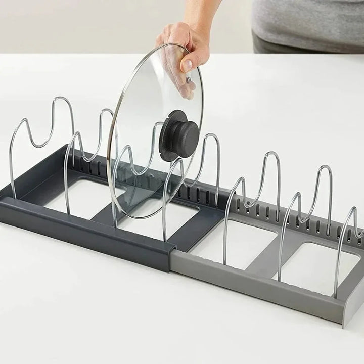 Retractable pot lid holder & pan organizer | Stornfield