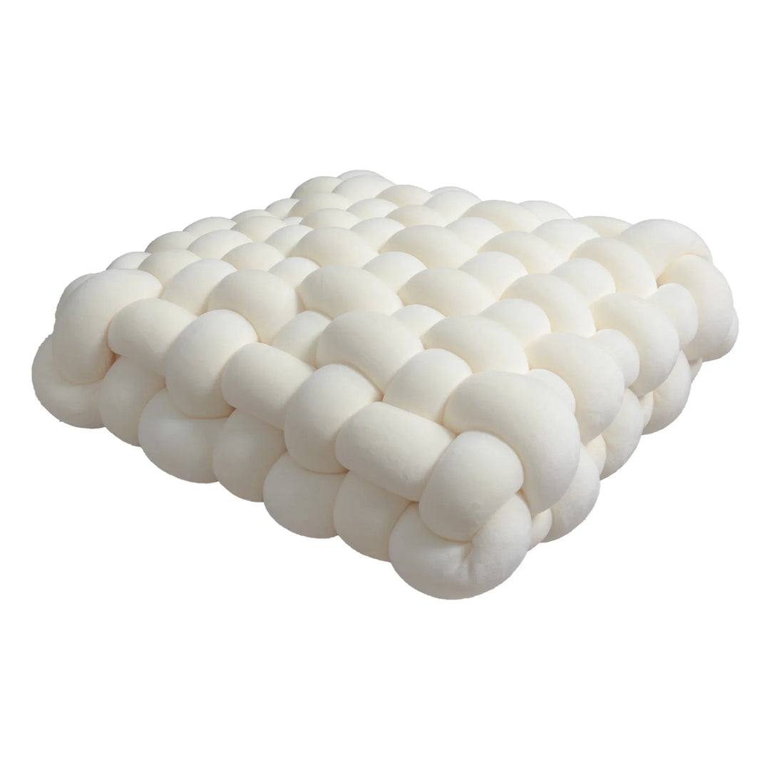 Thick woven knot cushion | Stornfield