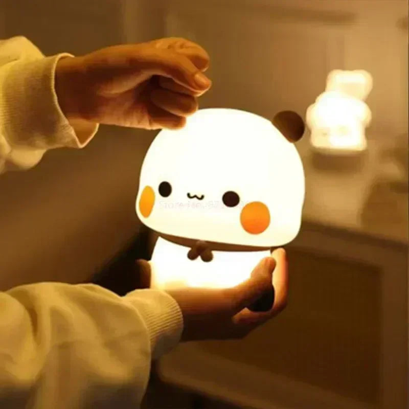 Stornfield | Panda Bear Bubu and Dudu LED Night Light Cute Nightlight Toys Gifts Animals Bedroom Living Room Decoration