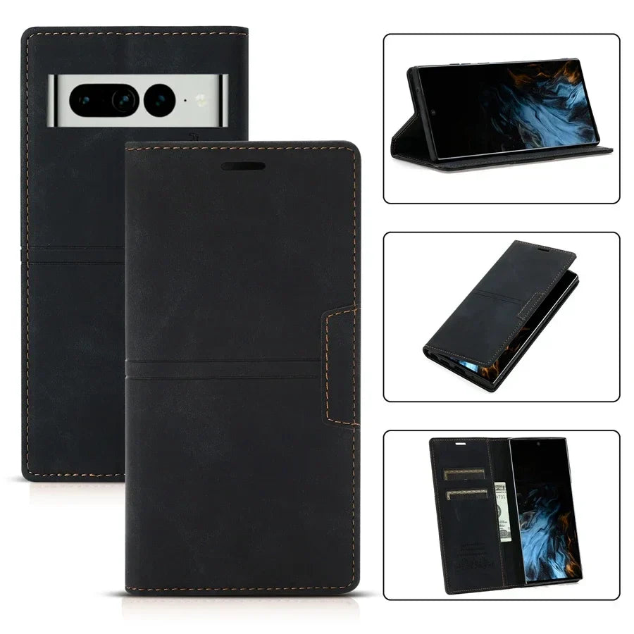 Stornfield | Étui en cuir wallet flip - Google Pixel
