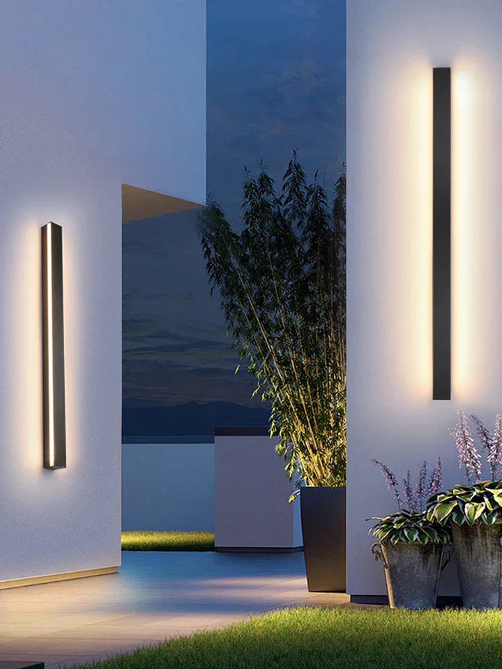 Stornfield | NeroEdge SleekLine Waterproof LED Wall Light – Modern Outdoor Lamp in Black