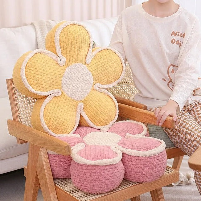 Pastel Plush Flower Cushion | Stornfield
