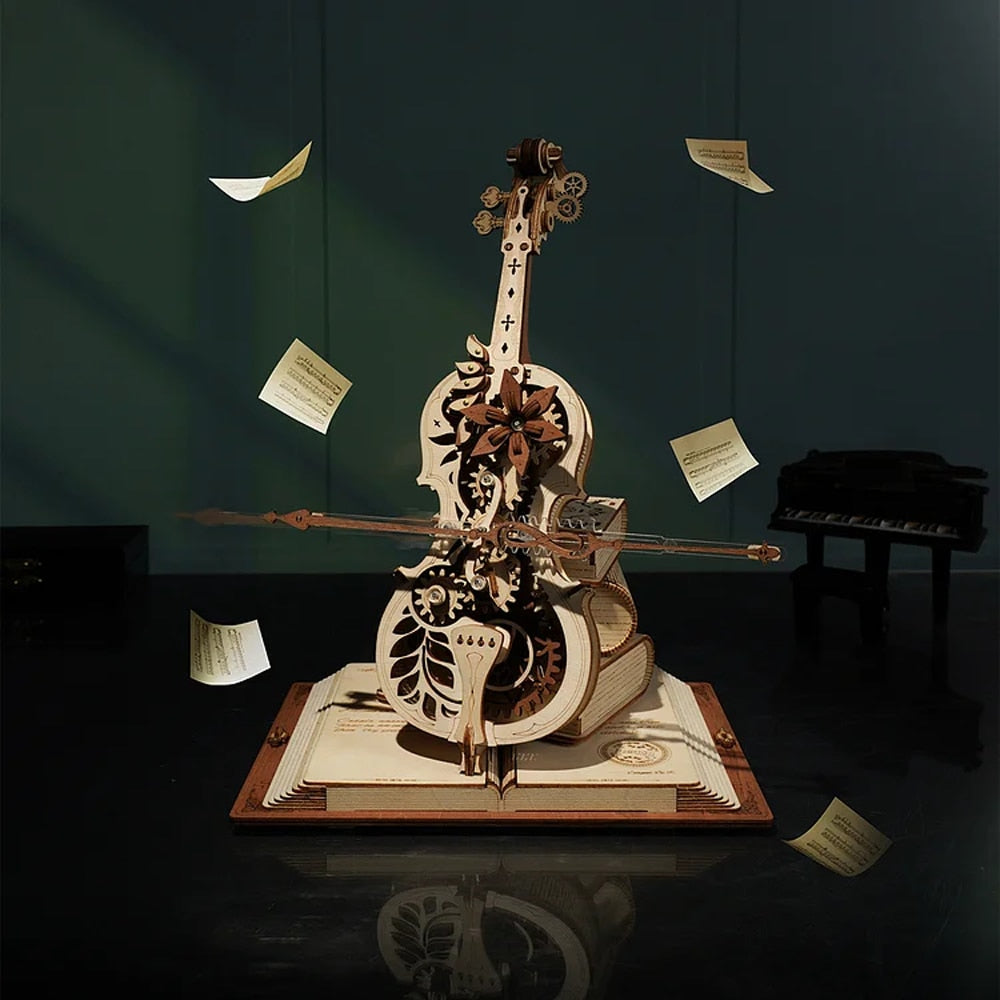 3D Magical Mechanical Wooden Cello Puzzle | Stornfield
