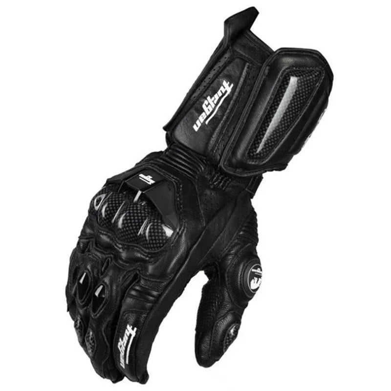 Stornfield | Motorcycle Gloves RidePro Carbon | Wind & Waterproof | Touchscreen Compatible | Genuine Leather Protectors | For Summer & Winter