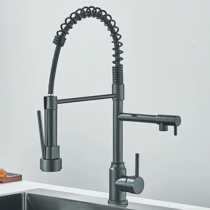 Faucet with Double Spout – High-Quality Faucet for Flexible Washing, Swivable, Ideal for Modern Kitchens, Easy to Clean and Simple Installation | Stornfield