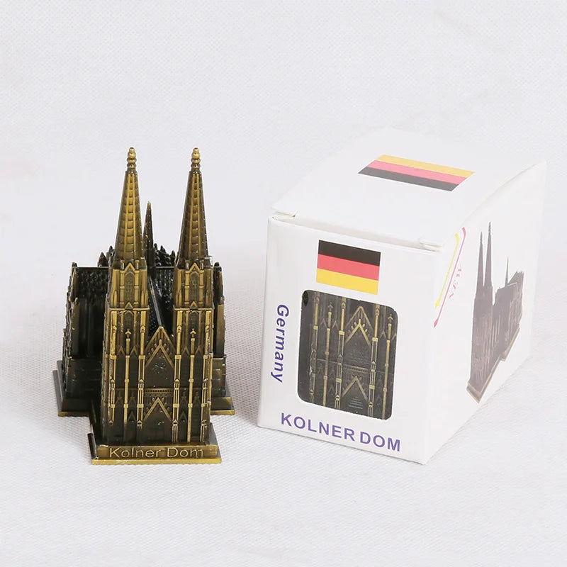 Stornfield | Cologne Cathedral Model Antique Bronze Metal Figurine Germany Architecture World Famous Monuments Decoration