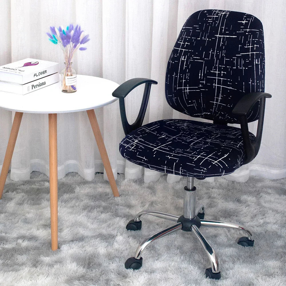 Stornfield | 2-Piece Split Pink Office Chair Covers