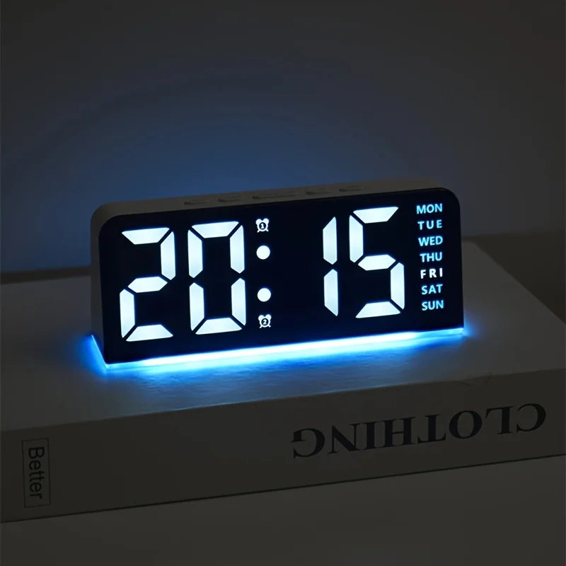 Modern LED All Week Display Night Lamp Alarm Clock | Stornfield