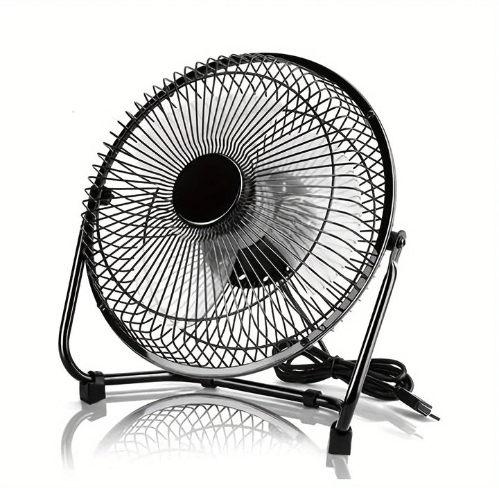4/6/8 Inch Desktop Portable USB Electric Fan – 2-Speed Adjustable Mini Desk Fan with 4 Blades & 360° Rotation for Strong Airflow | Stornfield