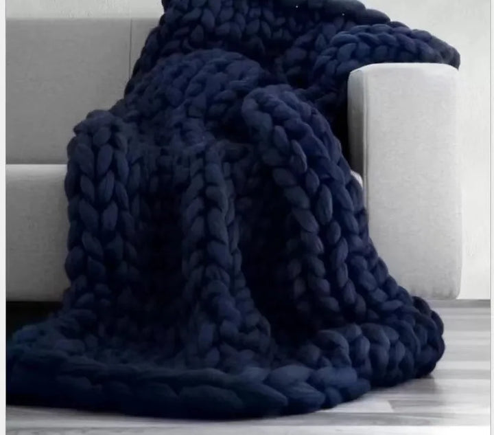 Stornfield | Chunky Knit Blanket – Cozy Wool Blanket for Every Room – Soft & Warm – Perfect for Sofa and Bed