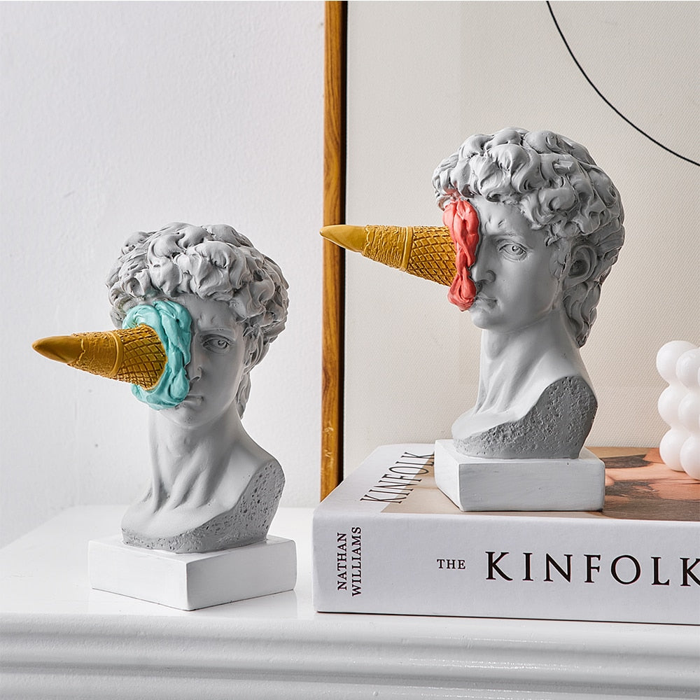 Stornfield | David Figurine with Ice Cream Home Decor Sculpture