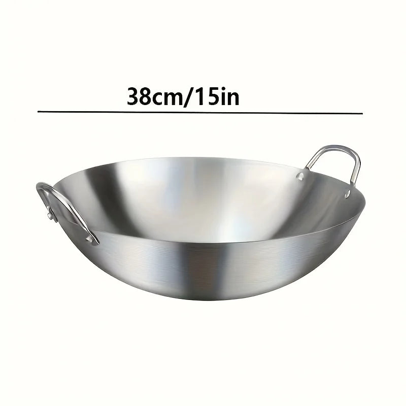 ChefMaster – Large Stainless Steel Wok with Double Handles Stornfield