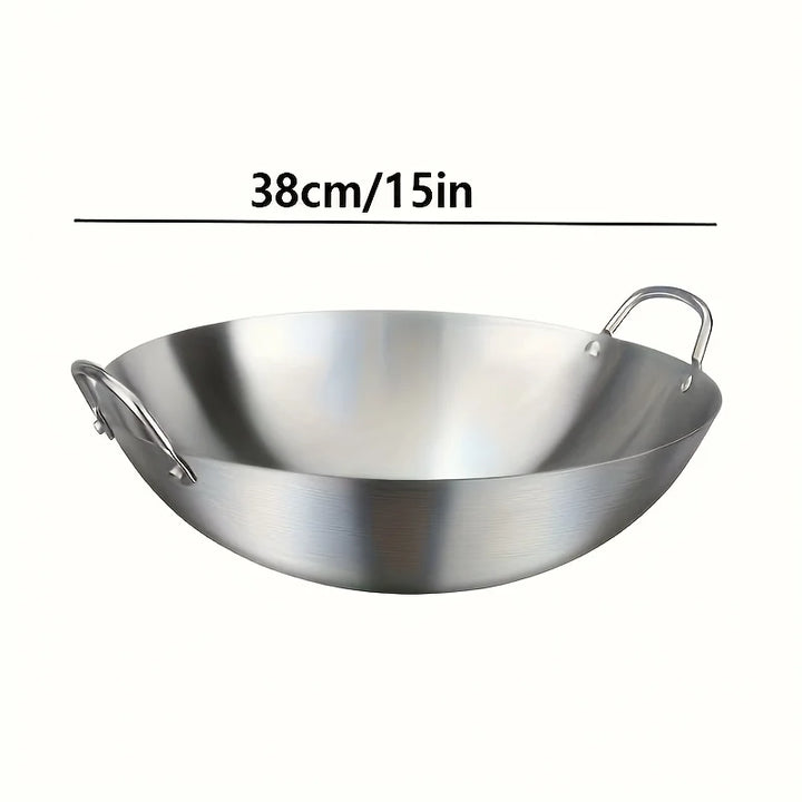 ChefMaster – Large Stainless Steel Wok with Double Handles Stornfield