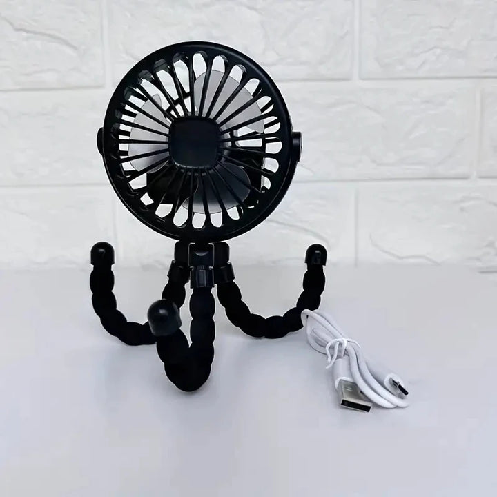 Rechargeable Baby Stroller Fan: Handheld USB Bladeless Mini Ventilator - Silent Cooling for Outdoor Use, Neck and Table Fan | Stornfield