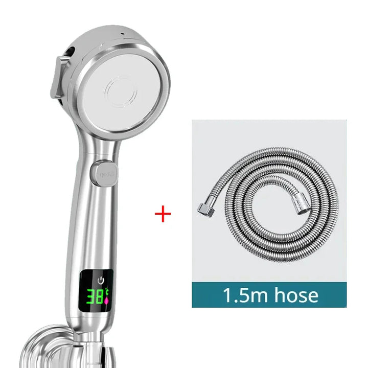 LED Showerhead with Digital Temperature Display | High Pressure & Water Saving Stornfield