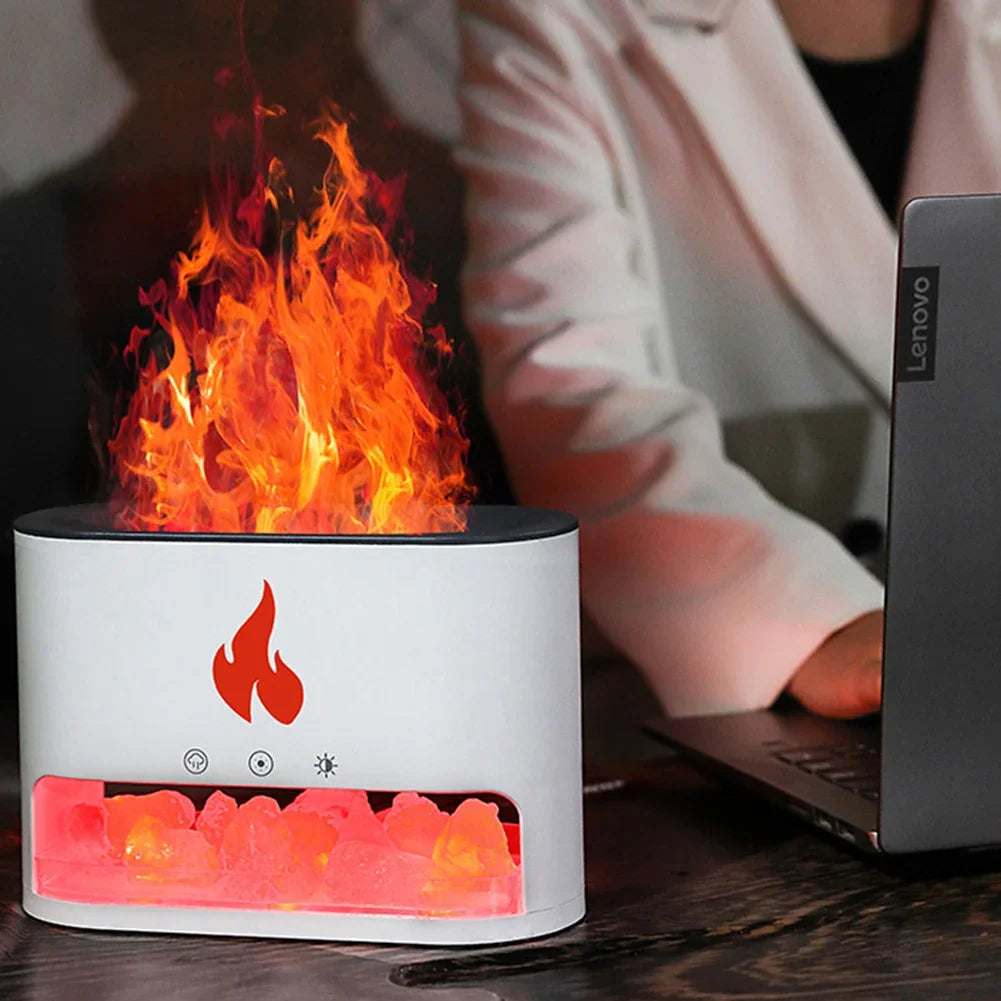 Vaporizer with crystal salt stone fire